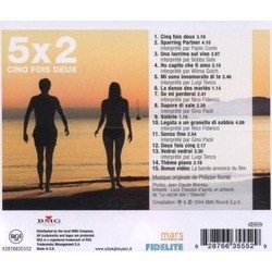 5x2 サウンドトラック (Various Artists, Philippe Rombi) - CD裏表紙