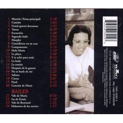 Marara Ścieżka dźwiękowa (Pedro Guerra) - Tylna strona okladki plyty CD