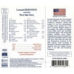 West Side Story: The Original Score Ścieżka dźwiękowa (Leonard Bernstein) - Tylna strona okladki plyty CD