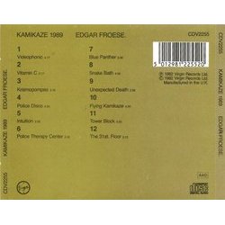 Kamikaze 1989 声带 (Edgar Froese) - CD后盖