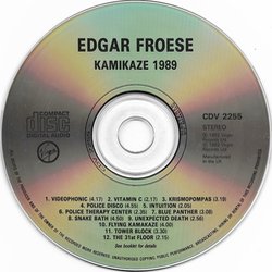 Kamikaze 1989 Trilha sonora (Edgar Froese) - CD-inlay