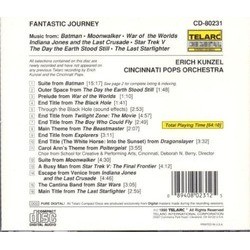 Fantastic Journey: Music from Batman, War of the Worlds Ścieżka dźwiękowa (Various Artists, Erich Kunzel) - Tylna strona okladki plyty CD