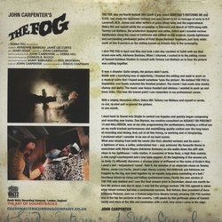 The Fog Soundtrack (John Carpenter) - CD Achterzijde