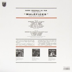 Malfices サウンドトラック (Pierre Henry) - CD裏表紙
