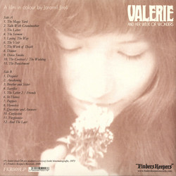Valerie a tden divu Soundtrack (Lubos Fiser, Jan Klusk) - CD Back cover
