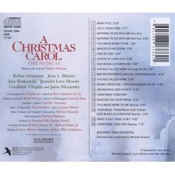A Christmas Carol: The Musical Trilha sonora (Lynn Ahrens, Alan Menken) - CD capa traseira