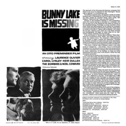 Bunny Lake is Missing サウンドトラック (Paul Glass) - CD裏表紙