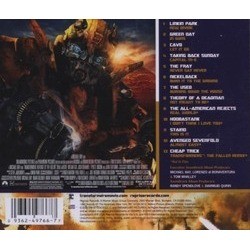 Transformers: Revenge of the Fallen Ścieżka dźwiękowa (Various Artists) - Tylna strona okladki plyty CD