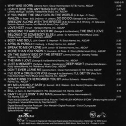 The Helen Morgan Story Ścieżka dźwiękowa (Ray Heindorf) - Tylna strona okladki plyty CD