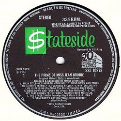 The Prime of Miss Jean Brodie Ścieżka dźwiękowa (Various Artists, Rod McKuen) - wkład CD