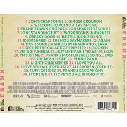 Frank Soundtrack (Various Artists, Stephen Rennicks) - CD Back cover
