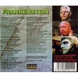 The Frankenstein Film Music Collection Ścieżka dźwiękowa (Don Banks, James Bernard, Leonard Salzedo, Malcolm Williamson) - Tylna strona okladki plyty CD