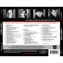 Gorky Park Ścieżka dźwiękowa (James Horner) - Tylna strona okladki plyty CD