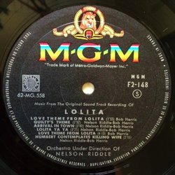 Lolita サウンドトラック (Nelson Riddle) - CDインレイ