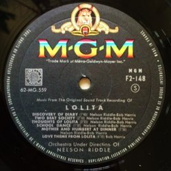 Lolita サウンドトラック (Nelson Riddle) - CDインレイ