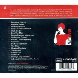 Mad Men: Night Cap Ścieżka dźwiękowa (David Carbonara) - Tylna strona okladki plyty CD