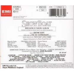 Show Boat - Broadway Show Album Ścieżka dźwiękowa (Oscar Hammerstein II, Jerome Kern) - Tylna strona okladki plyty CD