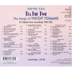Tea For Two Ścieżka dźwiękowa (Various Artists, Vincent Youmans) - Tylna strona okladki plyty CD