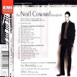 The Noel Coward Songbook Soundtrack (Ian Bostridge, Noel Coward, Noel Coward, Sophie Daneman, Jeffrey Tate) - CD Back cover