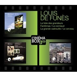 Louis de Funs - Cinema Box Trilha sonora (Georges Auric, Georges Delerue, Michel Magne, Michel Polnareff) - capa de CD