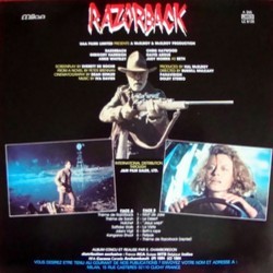 Razorback サウンドトラック (Iva Davies) - CD裏表紙