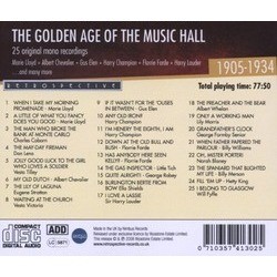 The Golden Age of the Music Hall Soundtrack (Various Artists, Various Artists) - CD Back cover