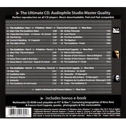 The Godfather Trilogy Ścieżka dźwiękowa (Nino Rota) - Tylna strona okladki plyty CD