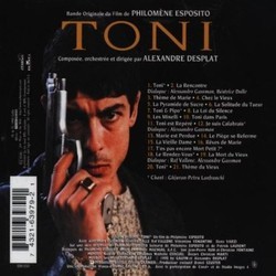 Toni Colonna sonora (Alexandre Desplat) - Copertina posteriore CD