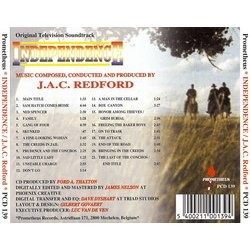 Independence Ścieżka dźwiękowa (J.A.C. Redford) - Tylna strona okladki plyty CD