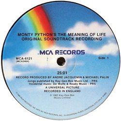The Meaning of Life Soundtrack (John Du Prez, Eric Idle) - cd-inlay