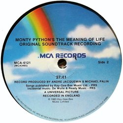 The Meaning of Life サウンドトラック (John Du Prez, Eric Idle) - CDインレイ