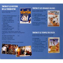 Tintin au Cinma サウンドトラック (Jacques Brel, Pierre Delano, Antoine Duhamel, Tim Morgan, Joseph Nol, Ray Parker, Andr Popp, Franois Rauber, Tom Szczesniak) - CDインレイ