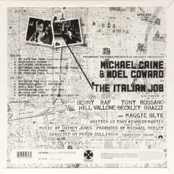 The Italian Job Ścieżka dźwiękowa (Quincy Jones) - Tylna strona okladki plyty CD