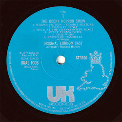 The Rocky Horror Show サウンドトラック (Various Artists, Richard O'Brien) - CDインレイ