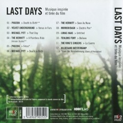 Last Days Ścieżka dźwiękowa (Various Artists) - Tylna strona okladki plyty CD
