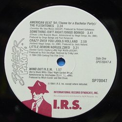 Bachelor Party サウンドトラック (Various Artists) - CDインレイ