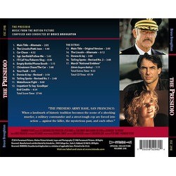 The Presidio Soundtrack (Bruce Broughton) - CD Back cover