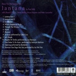 Lantana Ścieżka dźwiękowa (Various Artists, Paul Kelly) - Tylna strona okladki plyty CD