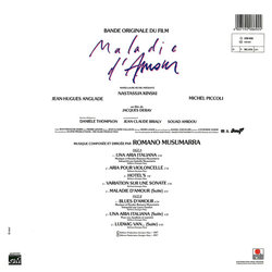 Maladie d'Amour Soundtrack (Romano Musumarra) - CD Back cover