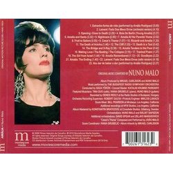 Amlia Ścieżka dźwiękowa (Nuno Malo) - Tylna strona okladki plyty CD