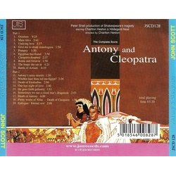 Antony and Cleopatra Soundtrack (John Scott) - CD Back cover