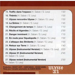 Ulysse 31 サウンドトラック (Various Artists, Shuki Levy, Haim Saban) - CDインレイ