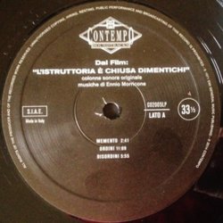 L'Istruttoria  Chiusa: Dimentichi Colonna sonora (Ennio Morricone) - cd-inlay