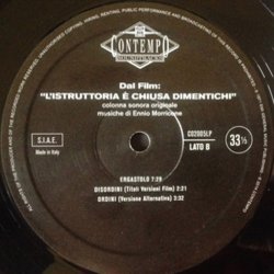 L'Istruttoria  Chiusa: Dimentichi Colonna sonora (Ennio Morricone) - cd-inlay