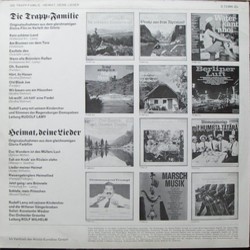 Die Trapp-Familie / Heimat deine Lieder サウンドトラック (Franz Grothe, Rolf Wilhelm) - CD裏表紙