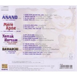 Anand/Mere Apne/Namak Haraam/Bawarchi Bande Originale (Various Artists, Kaifi Azmi, Anand Bakshi, Rahul Dev Burman, Salil Chowdhury,  Gulzar, Madan Mohan) - CD Arrière