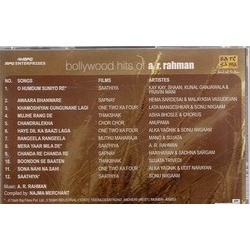 Bollywood Hits of A.R. Rahman サウンドトラック (A.R. Rahman) - CD裏表紙