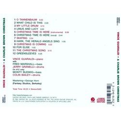A Charlie Brown Christmas Trilha sonora (Vince Guaraldi) - CD capa traseira