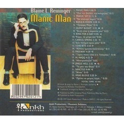 Manic Man Ścieżka dźwiękowa (Blaine L Reininger, Blaine L Reininger) - Tylna strona okladki plyty CD