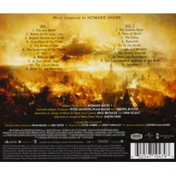 The Hobbit: The Battle of the Five Armies サウンドトラック (Howard Shore) - CD裏表紙